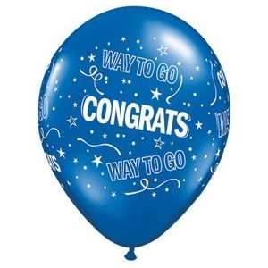  (12) Congrats Way To Go 11 Latex Balloons in Assorted 