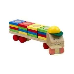  Voila Toys Wooden Four Load Stacking and Sorting Truck 