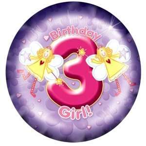  Partyexplosion Third Birthday Girl Foil Balloon 
