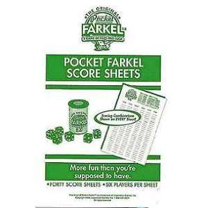  Farkel Score Pad 1 book of sheets Toys & Games