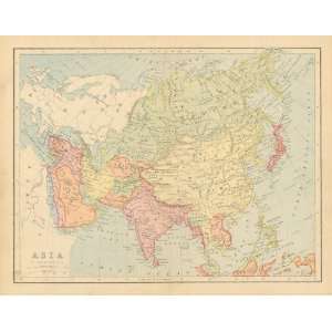  Bartholomew 1870 Antique Map of Asia