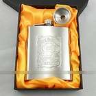 Gift Set 7oz Jack Daniels Thick Stainless Steel Flask