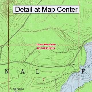 USGS Topographic Quadrangle Map   Davis Mountain, Oregon (Folded 