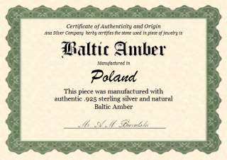 Stone Type(s) Authentic Baltic Amber (Authentic)