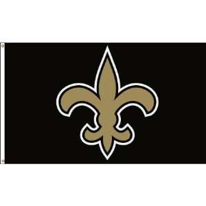  New Orleans Saints Flag 3x5 Black Patio, Lawn & Garden