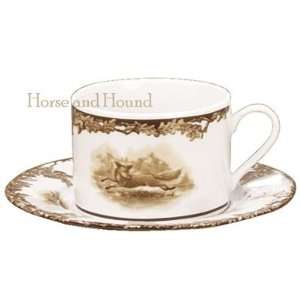 Aiken Cup and Saucer   Fox Motif 