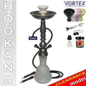   & Black 2 Hose Vortex Hookah + Shisha Flavor Coals 