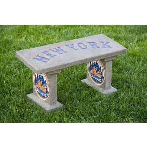 28x11 Full Painted Concrete Bench   New York Mets 