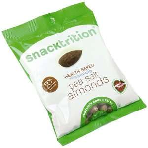  Snacktrition Sea Salt Almonds w/Calcium 12 x 3 Oz Health 