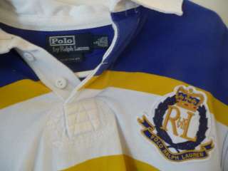 Ralph Lauren Rugby Mens Shirt Large with Crest. Heavy cotton fabric 