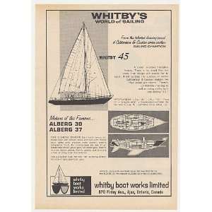  1969 Whitby 45 Sailboat Sail Boat Print Ad