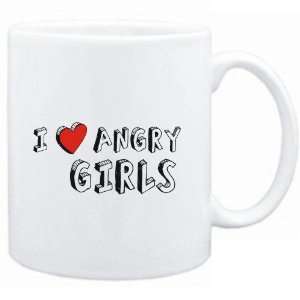 Mug White  I love angry girls  Adjetives  Sports 