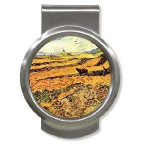   Ploughman and Mill By Vincent Van Gogh Money Clip