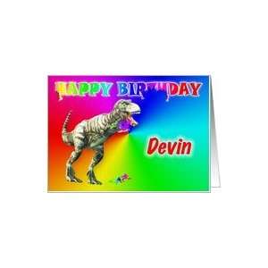  Devin, T rex Birthday Card eater Card Health & Personal 