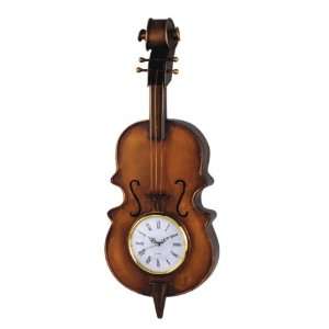  Andrea By Sadek Violin With Clock Bronzed Iron Patio 