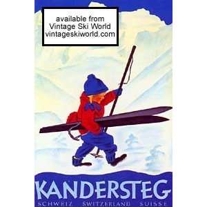  Kandersteg Poster   Child with Skis