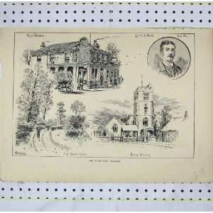   Middlesex Beagles Heston Church Cecil Deeks Old Print