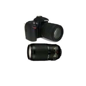  Nikon D90 DSLR Camera with 18 105mm, 70 300mm Lens  