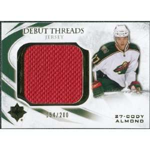   11 Upper Deck Ultimate Collection Debut Threads #DTCA Cody Almond /200