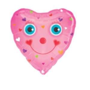   Jumbo Valentine Balloon   Happy Heart with Moving Eyes Toys & Games