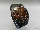 Skagen 233XLTMD Denmark Silvertone Mesh Brown Dial Titanium Wrist 