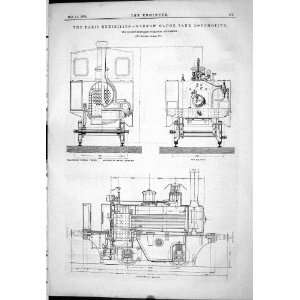  1878 NARROW GAUGE TANK LOCOMOTIVE ENGINEERING PARIS 
