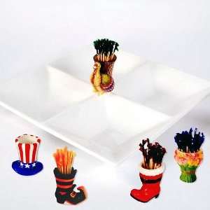   Holiday Toothpick Holders Halloween Christmas 4th Of July NEW Kitchen