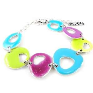    french touch bracelet Coloriage multicoloured. Jewelry