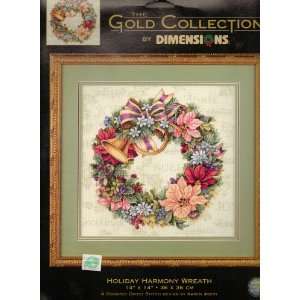   Holiday Harmony Wreath Christmas the Gold Collection Arts, Crafts