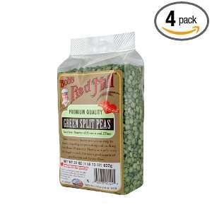 Bobs Red Mill Beans Green Split Peas, 29 Ounce (Pack of 4)  