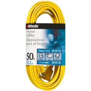  Woods 835 SPT 3 14/3 Flat Utility Extension Cord, Yellow 