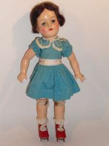   American doll Ideal P 91 Toni doll w Rollerblades 15 Tall  
