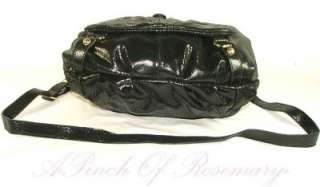 Hype Roisin Python Glazed Leather Shoulder Satchel Bag Purse Black 