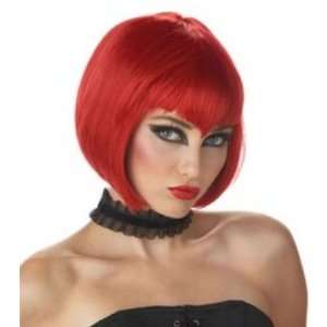  Womens Red Vampire Wig Short Bob with Pointed Bangs Toys & Games