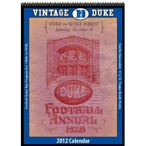  Duke Blue Devils 2012 Vintage Football Calendar Sports 