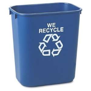  Rubbermaid We Recycle Rect Cntnr Med W/ Recycling Symbol 