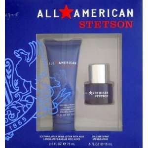   American Stetson Gift Set   After Shave Lotion 2.5   Cologne Spray .5
