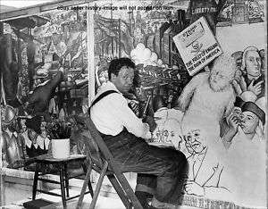 DIEGO RIVERA Painting American Mural Photo  