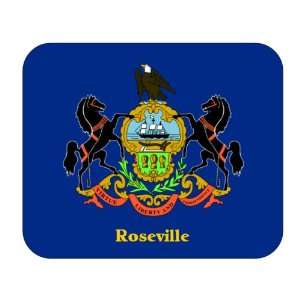  US State Flag   Roseville, Pennsylvania (PA) Mouse Pad 