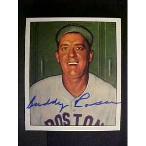  Buddy Rosar Boston Red Sox #136 1950 Bowman Reprint Signed 