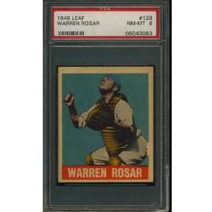  1948 Leaf 128 Warren Rosar PSA NM MT 8 Sports 