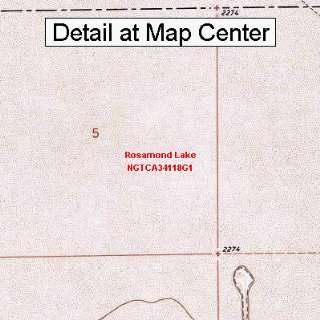  USGS Topographic Quadrangle Map   Rosamond Lake 