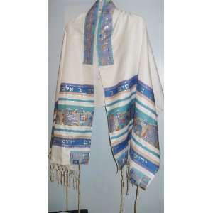  Tallit Jerusalem Made in Israel of 100% wool 25x67 