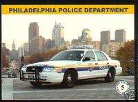 PHILADELPHIA, Pa. POLICE DEPARTMENT 2002 Ford Car CARD  