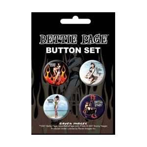  Bettie Page Button Set Arts, Crafts & Sewing