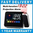 LCD Projection Digital Weather Thermometer Alarm Clock Snooze Station 
