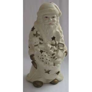 Old World Santa Claus Figure Decoration Votive Candle Holder