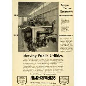  1923 Ad Steam Turbo Generators Condenser Allis Chalmers Mfg Co 