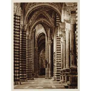  1925 Interior Cathedral Siena Romanesque Architecture 