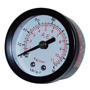  Air Pressure Gauge 2 Dial, 1/4 Back Connection 